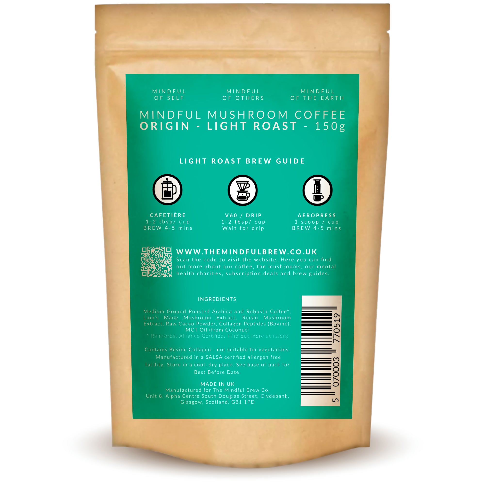 Mindful Mushroom Coffee - Origin - Light Roast