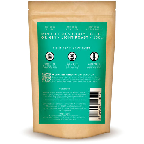Mindful Mushroom Coffee - Origin - Light Roast