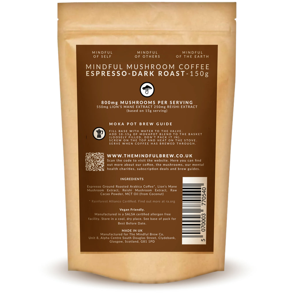 Mindful Mushroom Coffee - Lion's mane - Moka Pot Blend