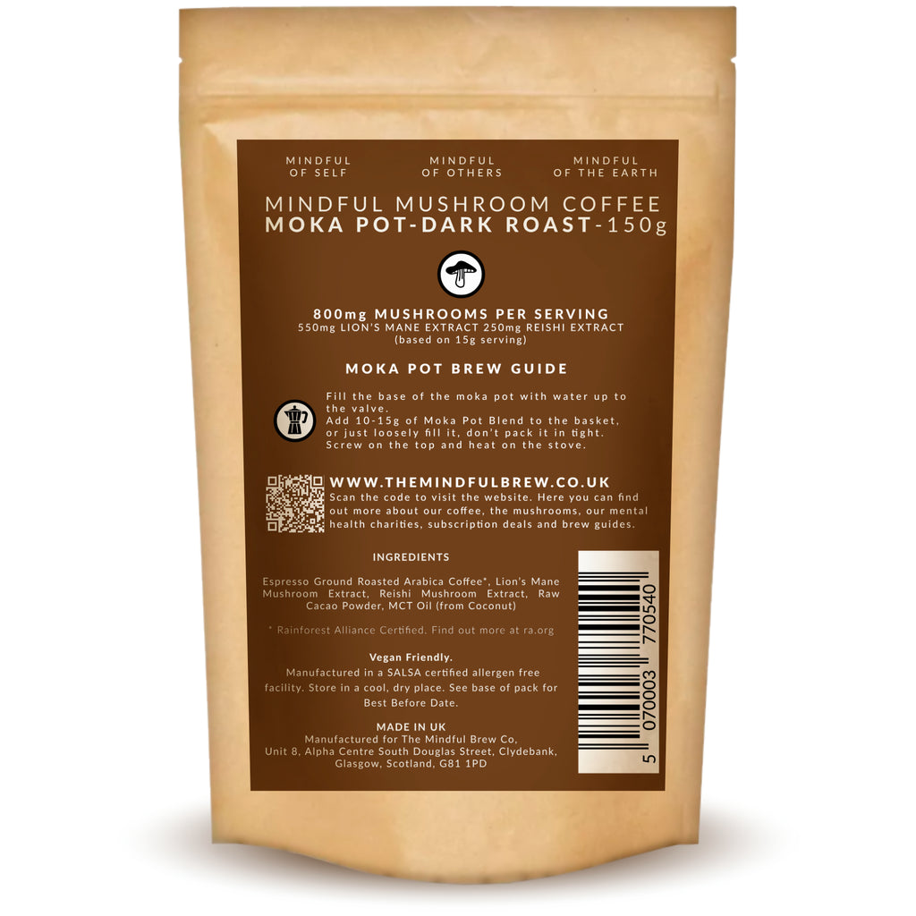 Mindful Mushroom Coffee - Lion's mane - Moka Pot Blend