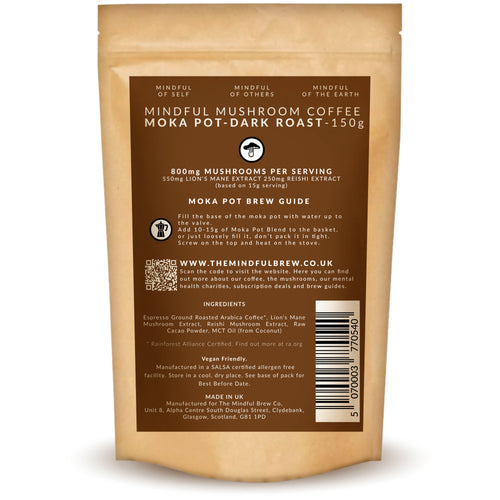 Mindful Mushroom Coffee - Lion's mane - Moka Pot Blend