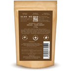 Coffee package with a brown label on a white background