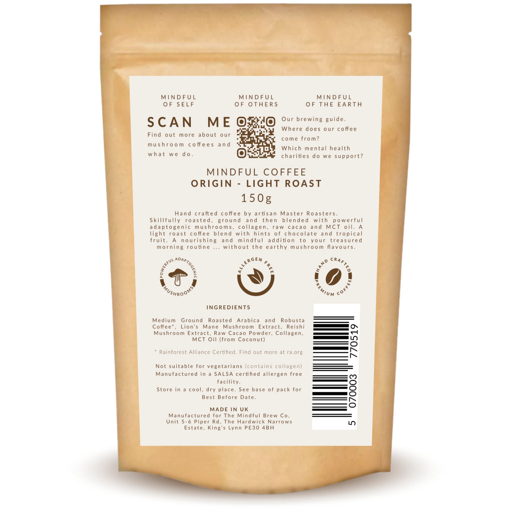 Mindful Mushroom Coffee - Origin - Light Roast